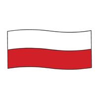 Polônia bandeira ícone imagem vetor