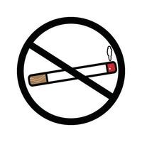 não fumar ícone ilustração símbolo Projeto vetor