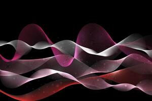 fluxo abstrato onda movimento curva linhas. lindo forma em uma Sombrio fundo vetor