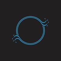 círculo movimento ondas azuis redondo design símbolo logo vector