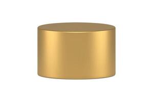 minimalista dourado cilindro vertical pilar decorativo forma 3d modelo ilustração vetor