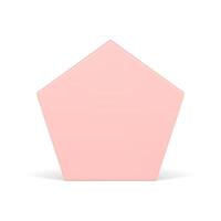 Rosa lustroso pentagonal vertical parede básico Fundação geométrico minimalista forma Projeto vetor