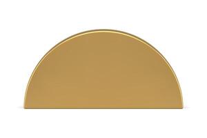 dourado metálico arco semicírculo geométrico minimalista forma vertical parede 3d modelo vetor