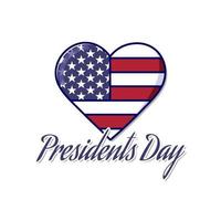 ícone de coração da ilustração do dia dos presidentes. ícone no fundo branco vetor