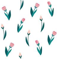 padrão sem emenda de tulipas. fundo floral. textura para design de Páscoa e primavera, cartões, tecidos, anúncios, cartazes. mão dos desenhos animados do vetor desenhar ilustração.