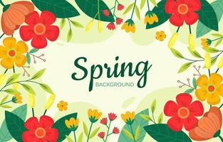 lindo fundo floral primavera vetor