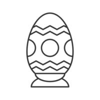 ícone linear de ovo de Páscoa. ilustração de linha fina. símbolo de contorno. desenho de contorno isolado de vetor