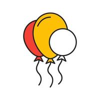 ícone de cor de balões de ar. ilustração vetorial isolada vetor