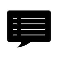 ícone de glifo de bolha do discurso. janela de conversa. símbolo da silhueta. espaço negativo. ilustração isolada do vetor