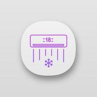 ícone do app do condicionador de ar. interface de usuário ui ux. ar condicionado. aplicativo da web ou móvel. ilustração isolada do vetor