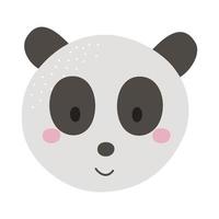 cara bonita de panda vetor