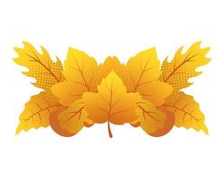 folhagem de outono decoração sazonal vetor