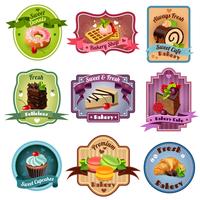 Conjunto de emblemas de padaria