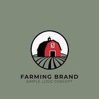 agricultura marca minimalista logotipo conceito vetor