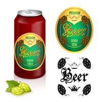 Design de rótulo de cerveja Premium vetor