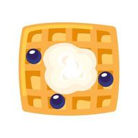 waffle e creme vetor