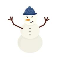 boneco de neve neve inverno vetor