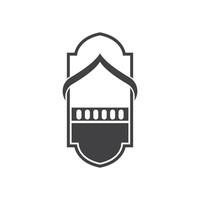 logotipo da mesquita islâmica vetor