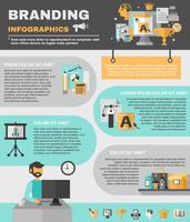 conjunto de infográficos de marca vetor