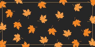 outono abstrato fundo com bordo folha ícones. Projeto para bandeira, poster, cumprimento cartão, social meios de comunicação. vetor