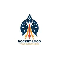 foguete lançador logotipo Projeto vetor