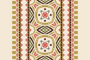 motivo folclore padronizar desatado australiano aborígene padronizar motivo bordado, pixel ikat bordado Projeto para impressão indonésio batik motivo bordado nativo americano Kurta Mughal Projeto vetor