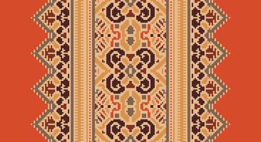 Bukhara padronizar desatado Mughal arquitetura motivo bordado, pixel ikat bordado Projeto para impressão anos 60 paisley gravata corante Damasco enfeite tapetes hipster Kurta pijama vetor