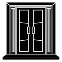 ilustração do janela e porta, adequado para janela fabricação logotipo e etc vetor