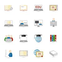 Ícone de educação on-line plana