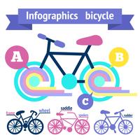 Elementos de infográfico de bicicleta vetor