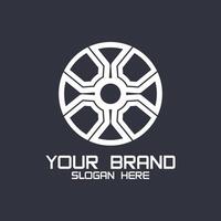 pneu ou roda logotipo Projeto. logotipo adequado para pneu lojas, oficinas e empresas. vetor