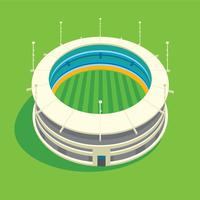 Ilustração 3D do estádio de críquete vetor