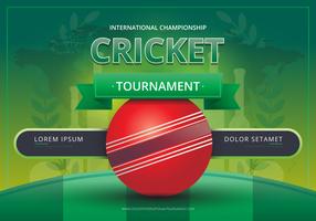 Logotipo de críquete e ilustração de batalha de torneio