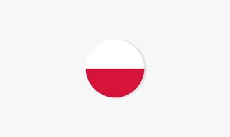vetor de design gráfico de bandeira de círculo de polônia.