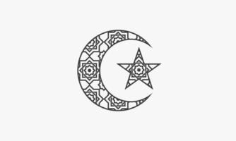 padrão ornamento símbolo islâmico. ilustração vetorial. isolado no fundo branco. vetor