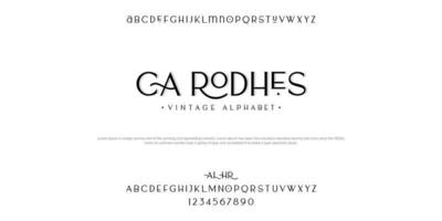pacote de alfabeto vintage ca rodhes, pronto para ser elegante e moderno também. vetor