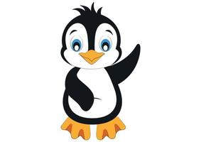 Pinguinzinho. pinguim bonito dos desenhos animados vetor