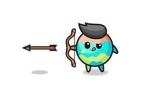 ilustração de um personagem de bombas de banho fazendo arco e flecha vetor
