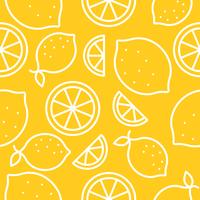 Padrão sem emenda de frutas tropicais de limão vetor