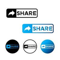 ilustração abstrata do ícone de etiqueta de compartilhamento vetor