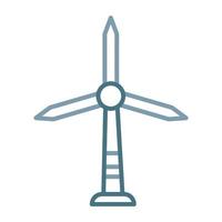 ícone de duas cores da linha do moinho de vento vetor
