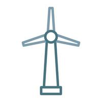 ícone de duas cores de linha de turbina vetor