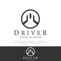 ilustração em vetor modelo de logotipo de serviço de motorista, emblema, projeto de conceito, símbolo criativo, ícone