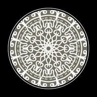 padrão circular em forma de mandala com flor para decoração de tatuagem de mandala de henna. vetor