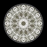 padrão circular em forma de mandala com flor para decoração de tatuagem de mandala de henna. vetor