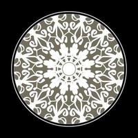 padrão circular em forma de mandala com flor para decoração de tatuagem de mandala de henna. vetor