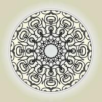 padrão circular em forma de mandala com flor para decoração de tatuagem de mandala de henna. vetor