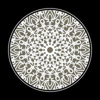 padrão circular em forma de mandala com flor para decoração de tatuagem de mandala de henna. vetor