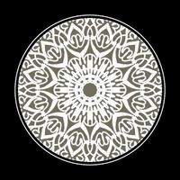 padrão circular em forma de mandala com flor para decoração de tatuagem de mandala de henna. vetor