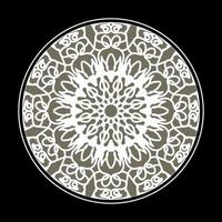 padrão circular em forma de mandala com flor para decoração de tatuagem de mandala de henna. vetor